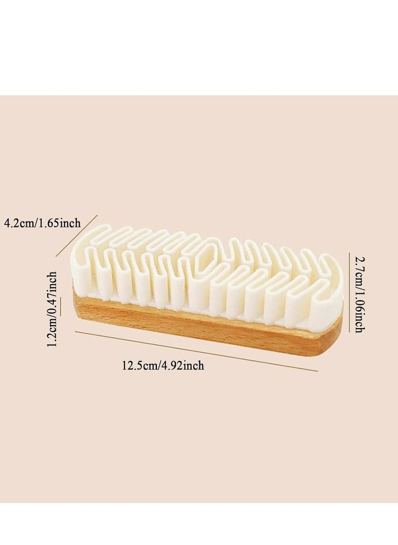Generic Shoe Cleaner Brush Set, Crepe Suede Brush, Natural Horsehair Bristles Medium Soft and Nylon Perfect for Variety of Leather, Bags, Boots Shoes  - Image 5