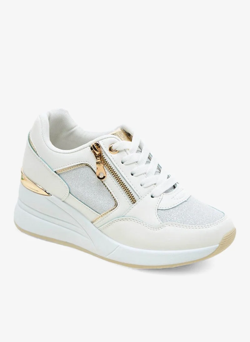 Flora Bella By Shoexpress Panelled Lace-Up Sneakers