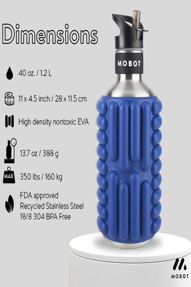 MOBOT BB Unisex Adult Relaxing Sports Bottle, Blue, 1.2 L - Image 4