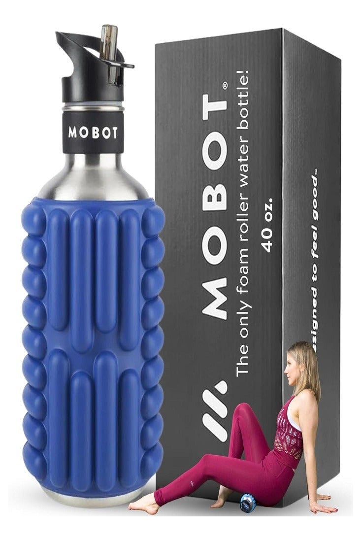 MOBOT BB Unisex Adult Relaxing Sports Bottle, Blue, 1.2 L - Image 2