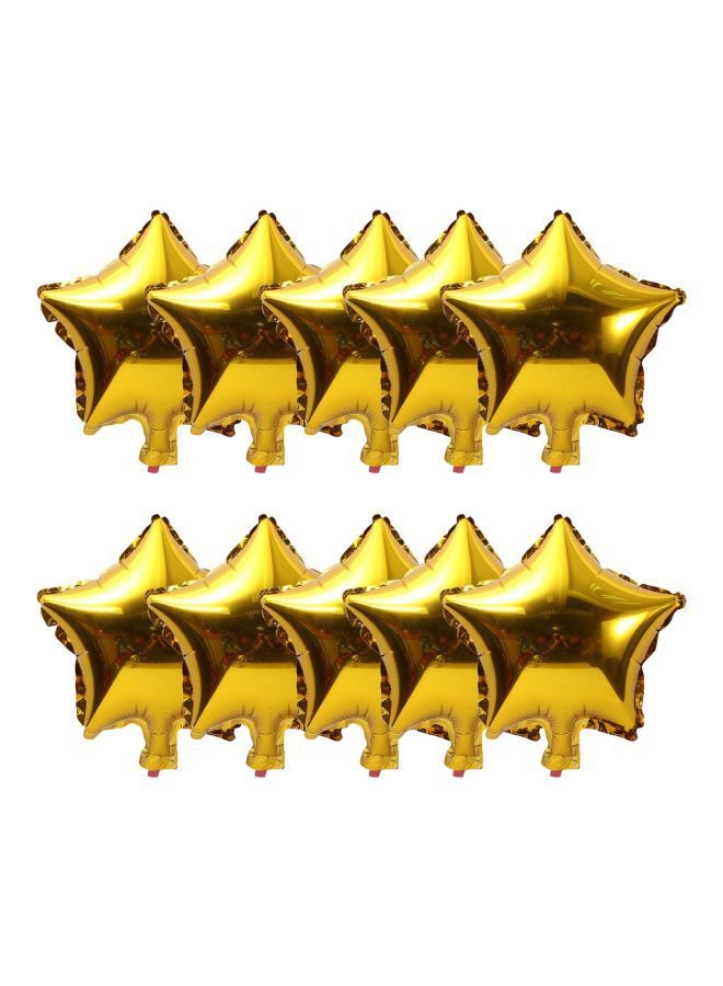 NIBEMINENT 10-Piece Five-pointed Star Foil Balloon 10inch - Image 1