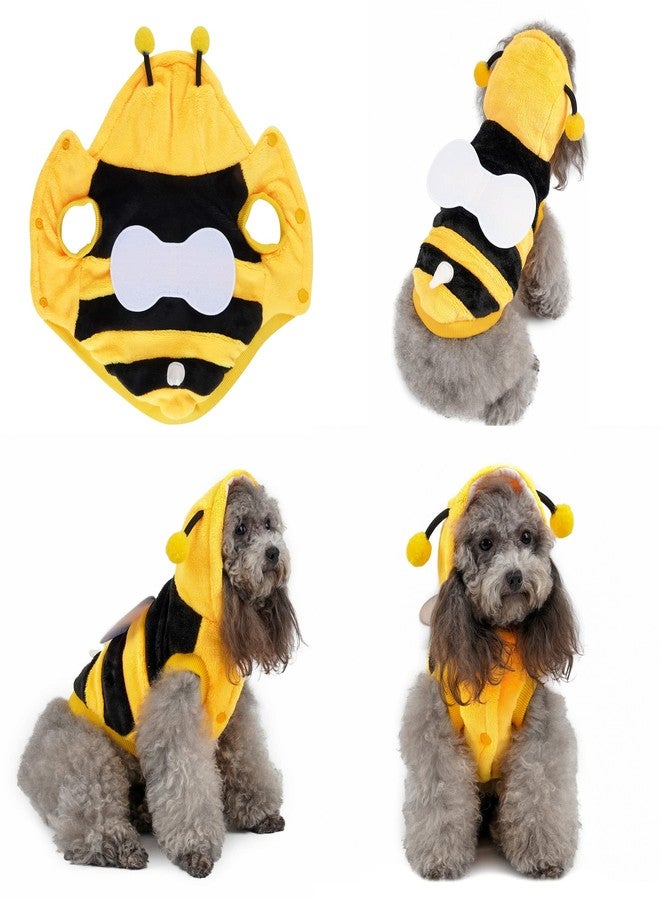Yoption Dog Cat Bee Costumes, Pet Halloween Christmas Cosplay Dress Hoodie Funny Outfits Clothes for Puppy Dogs Kitten (L) - Image 1