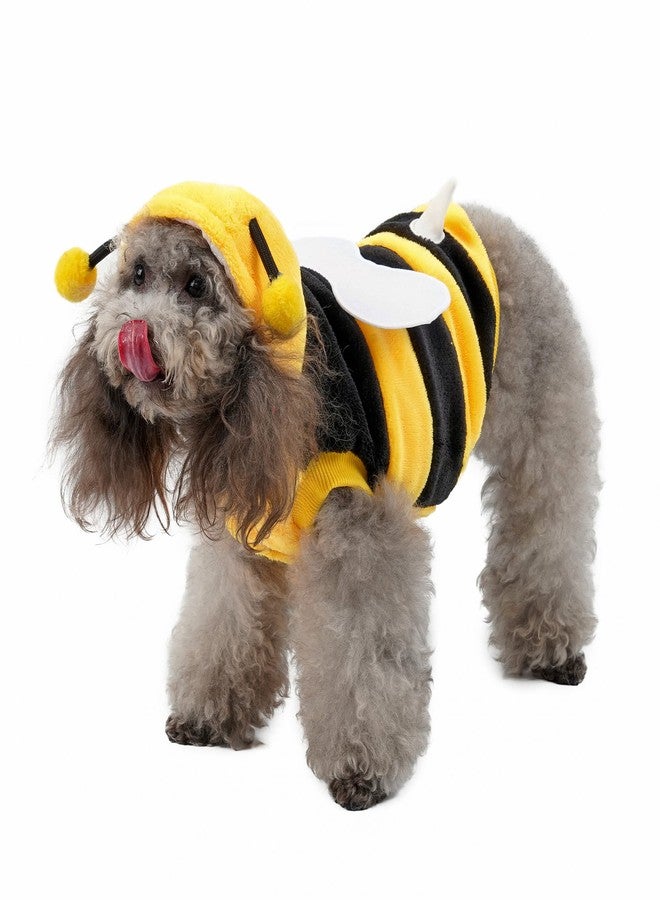 Yoption Dog Cat Bee Costumes, Pet Halloween Christmas Cosplay Dress Hoodie Funny Outfits Clothes for Puppy Dogs Kitten (L) - Image 4
