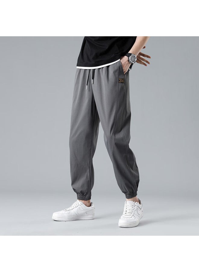 Dingfengbaoluo Men's Loose Fit Casual Pants Spring Summer Sports Jogger Pants 237 Dark Grey XL - Image 5