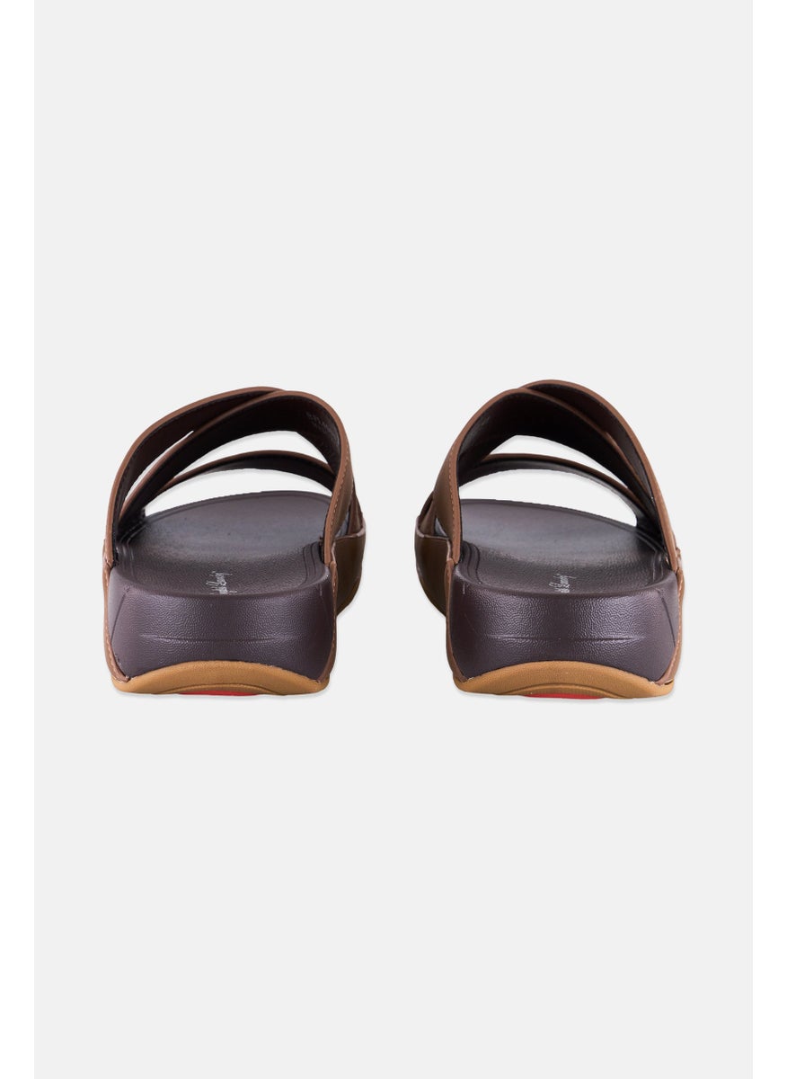 English Laundry Men Slip On Crisscross Arabic Sandals, Brown  - Image 3