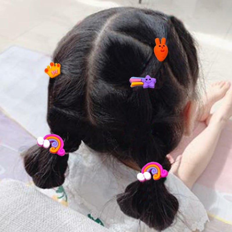 kapimo 30 Pcs Mix Elastic Hair Rubber Bands for Baby Girls Kids Hair Ties Hairband Accessories Cute Fancy Patterns - Image 2