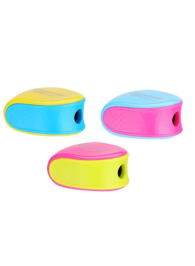 E0524 مبراة قلم رصاص بفتحة واحدة مع علبة – قبضة مريحة، شفرة فولاذية متينة