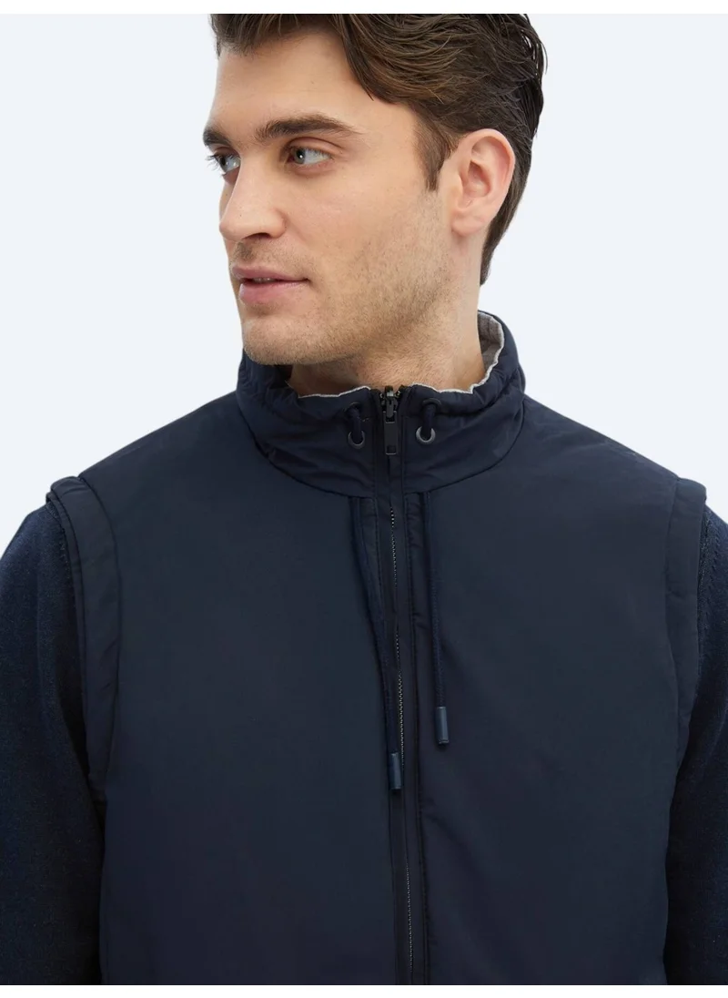Kip Navy Blue Woven Sports Vest