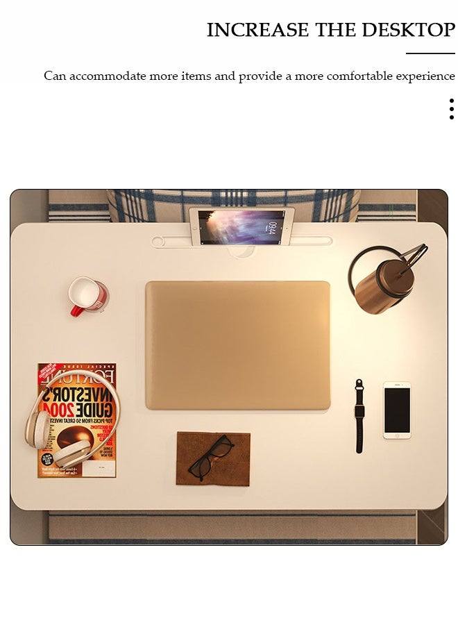 DUNISO Portable Folding Laptop Desk for Bed，Foldable and Lightweight Table ，Extra-Large Bed Desk with Flat Surface, Device Slot, Cup Holder, and Storage Drawer - for Bed,Suitable for Indoor and Outdoor Use, Study, Reading, Dining - Image 3