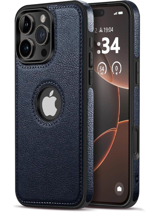 اس بي اف يا. حافظة آيفون 16 برو ماكس، حافظة واقية من الجلد النباتي لهاتف آيفون 16 برو ماكس 6.9 بوصة، غطاء بتصميم فاخر وأنيق وجميل، غطاء خلفي جلدي مثالي غير قابل للانزلاق (أزرق) - Image 1