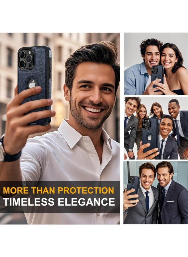 اس بي اف يا. حافظة آيفون 16 برو ماكس، حافظة واقية من الجلد النباتي لهاتف آيفون 16 برو ماكس 6.9 بوصة، غطاء بتصميم فاخر وأنيق وجميل، غطاء خلفي جلدي مثالي غير قابل للانزلاق (أزرق) - Image 4