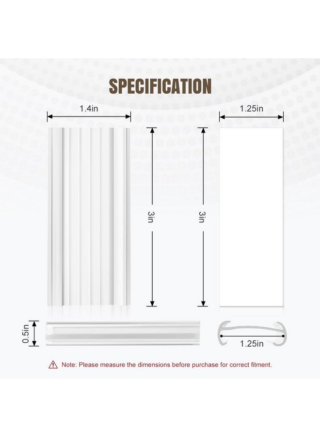 Lenink 100Pcs Wire Shelf Label Holders With 100Pcs Label Paper Inserts Plastic Wire Rack Label Holder Compatible With Metro And Nexel 11/4In Shelves Label Area 3In Lx1.25In H - Image 5