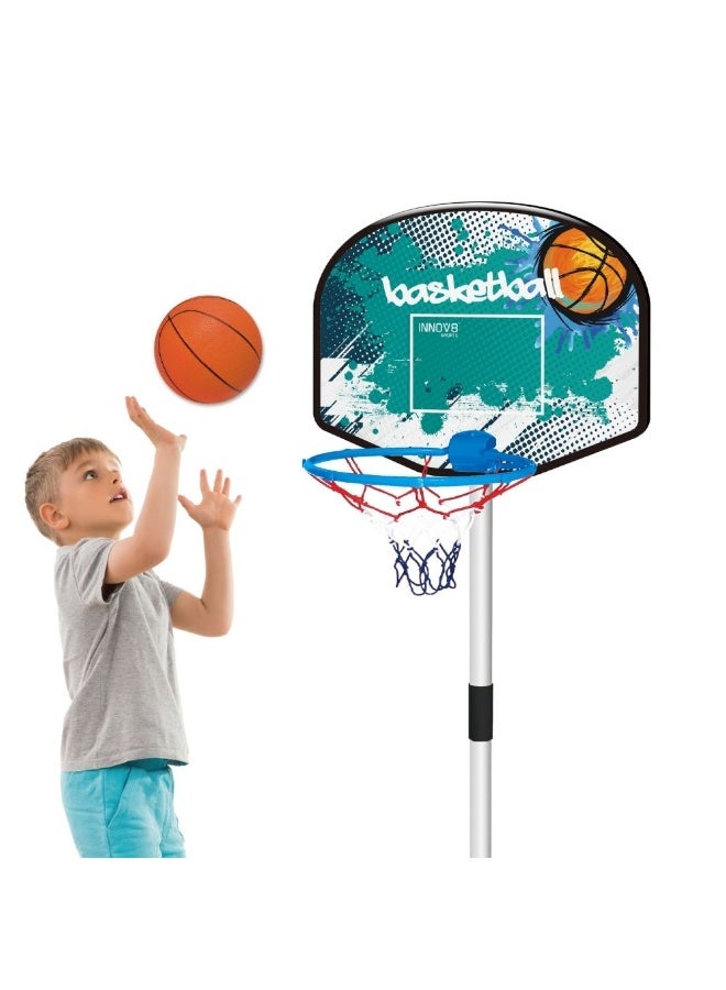 Hostfull Adjustable Basketball Hoop Set for Kids – Portable Indoor & Outdoor Height-Adjustable Basketball Stand with Backboard, Rim, and Ball – All-in-One Sports Training System for Toddlers & Teens - Image 2