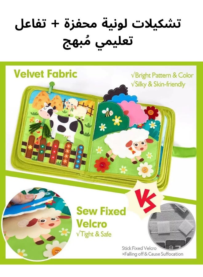 Toddler Busy Board - Educational Activity Sensory Toy for Fine Motor Skills Development, Preschool Learning Travel Toy for Plane  Car, Ideal Gift for Boys  Girls - Image 3