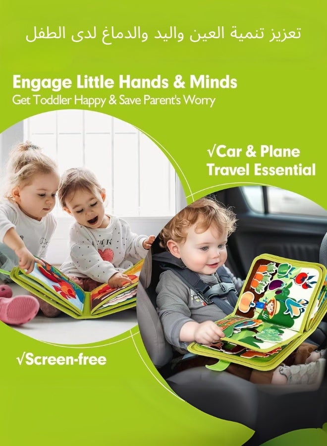 Toddler Busy Board - Educational Activity Sensory Toy for Fine Motor Skills Development, Preschool Learning Travel Toy for Plane  Car, Ideal Gift for Boys  Girls - Image 4