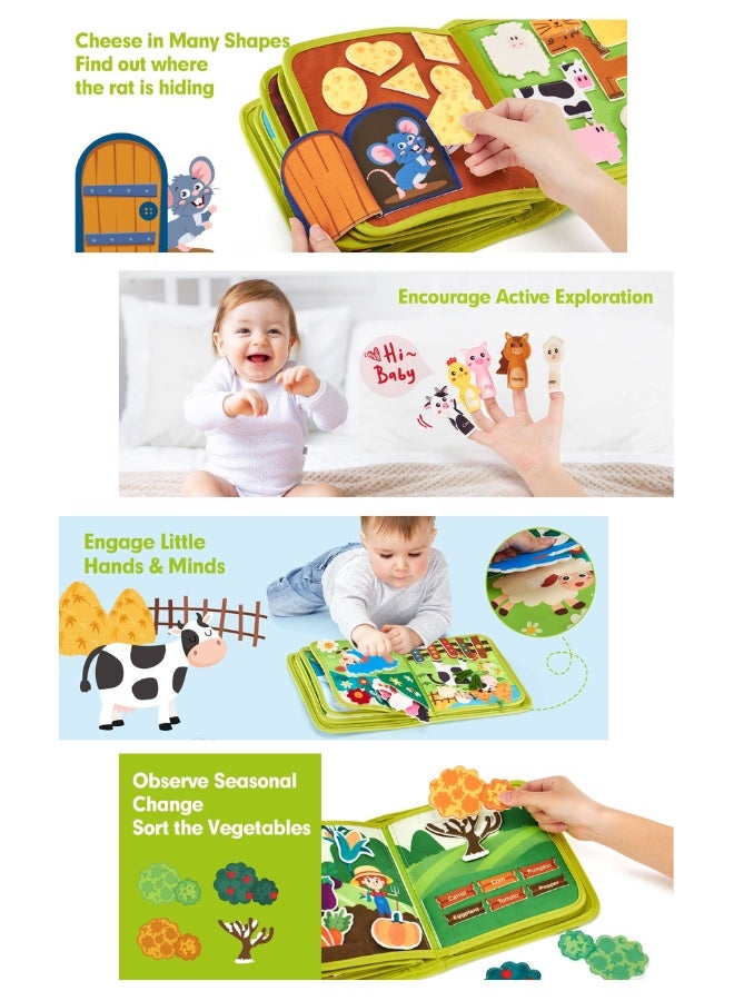 Toddler Busy Board - Educational Activity Sensory Toy for Fine Motor Skills Development, Preschool Learning Travel Toy for Plane  Car, Ideal Gift for Boys  Girls - Image 2