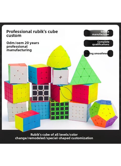 Customized Classy Rubik's Cube 2, 3, 4 And 5-Level Pyramid, Special-Shaped And Ever-Changing Geometric Rubik's Cube, Smooth Competition Racing Rubik's Cube-Color:Professional Rubik's Cube Customization