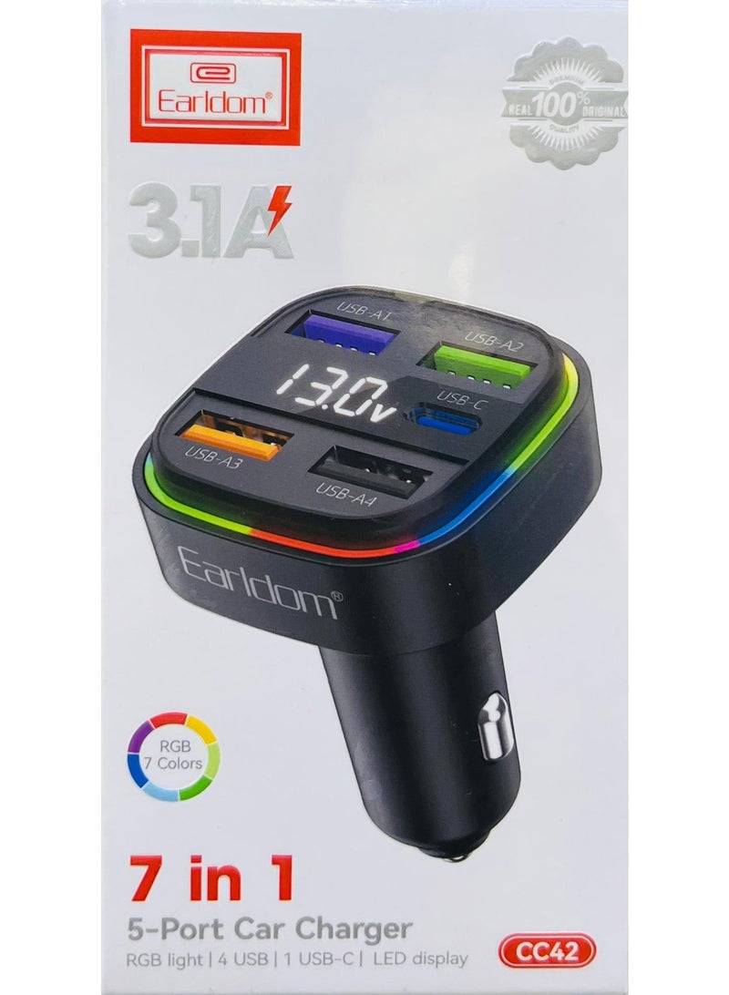 Earldom 7IN1 CAR CHARGER - Image 1