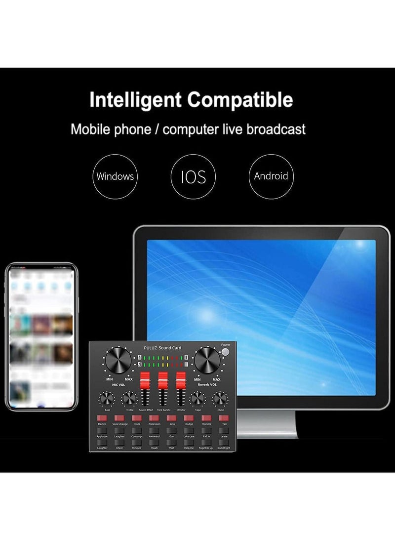 LEDIN Live Streaming Sound Adapter Phone Laptop Microphone Multi-Function High Quality Intelligent Compatibility  - Image 2