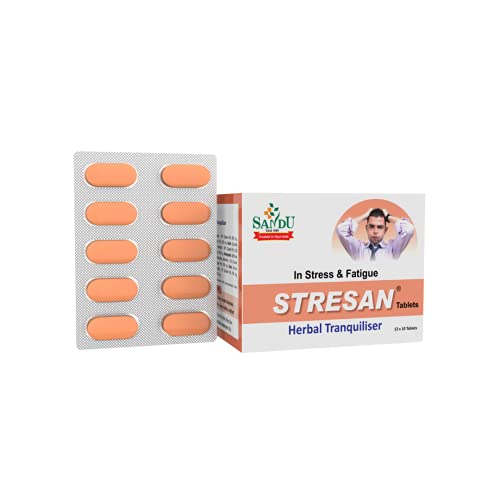 Sandu Stresan � | Ayurvedic Medicine For Relief From Anxiety & Stress Reliever | 120 Tabs (12 x 10 Tabs) - Image 1