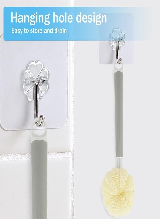 BIRZAR Adjustable Back Body Scrubber Bath Brush with Long Handle - 2-in-1 Soft Bristle & Loofah Shower Brush for Exfoliating and Cleansing, Non-Slip Grip - Image 5