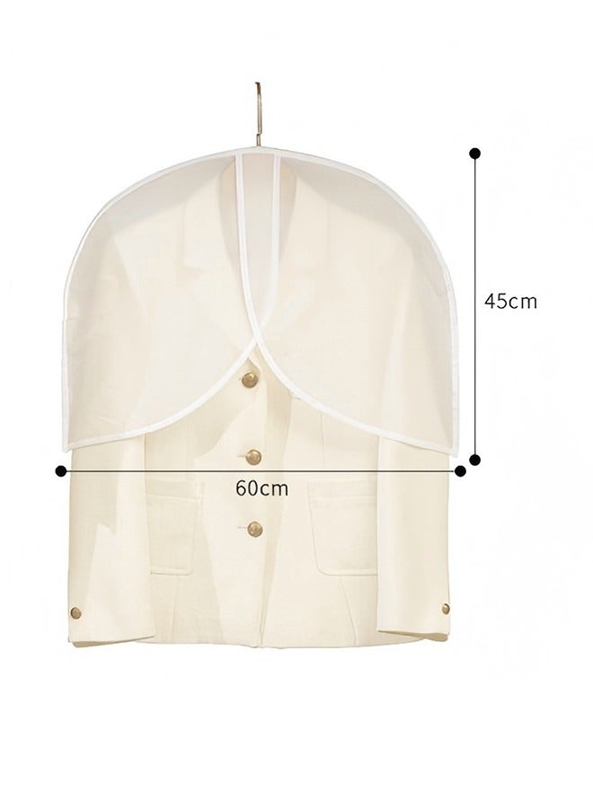 5 Pack Clear PEVA Clothes Dust Covers - Clear Washable Clothes Dust Covers - Breathable Shoulder Covers For Wardrobe Organization - Image 2