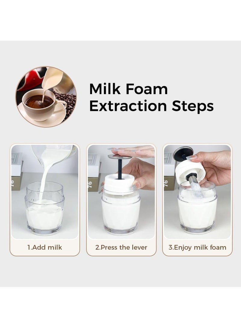 New Manual Portable Espresso Machine For Coffee Brew And Milk Foamer 120ML Black  - Image 5