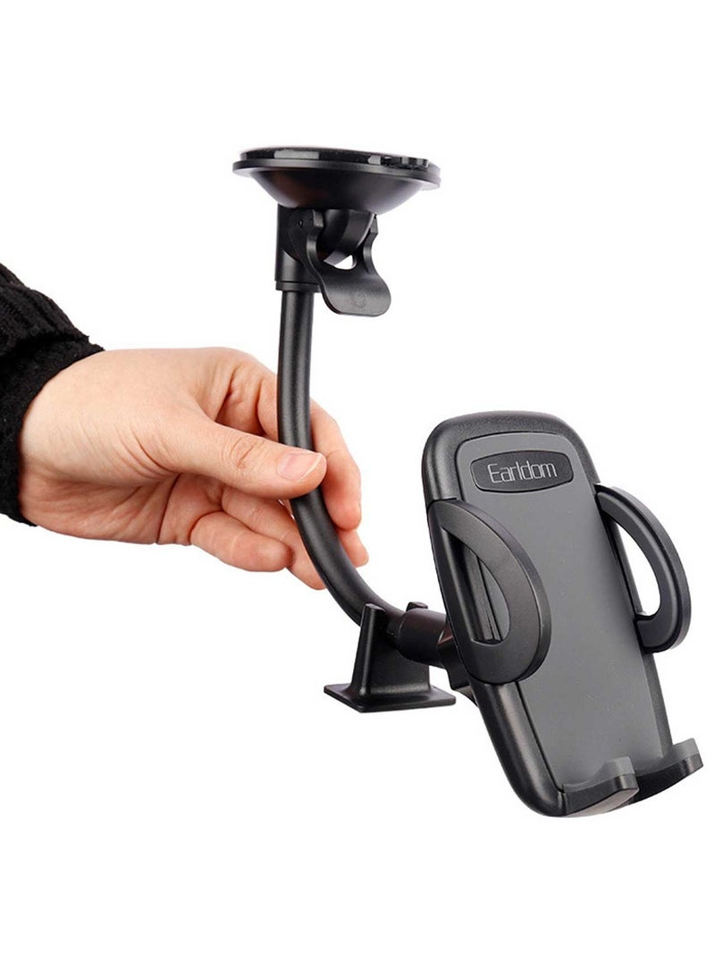 NEW Earldom ET-EH190 Windshield Car Phone Mount – Universal Adjustable Smartphone Holder for Dashboard & Windshield - Image 3