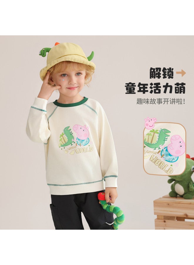 peppa Pig Spring Boys' Comfortable Pullover Hoodie - Stylish & Versatile Baby Hooded Sweatshirt - Image 3