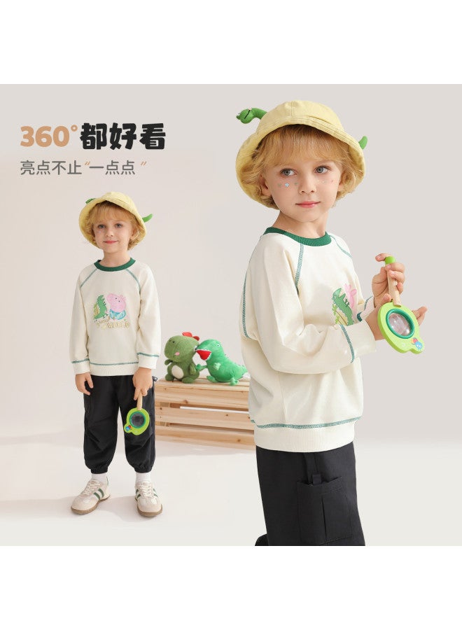 peppa Pig Spring Boys' Comfortable Pullover Hoodie - Stylish & Versatile Baby Hooded Sweatshirt - Image 5