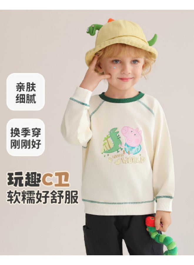 peppa Pig Spring Boys' Comfortable Pullover Hoodie - Stylish & Versatile Baby Hooded Sweatshirt - Image 1