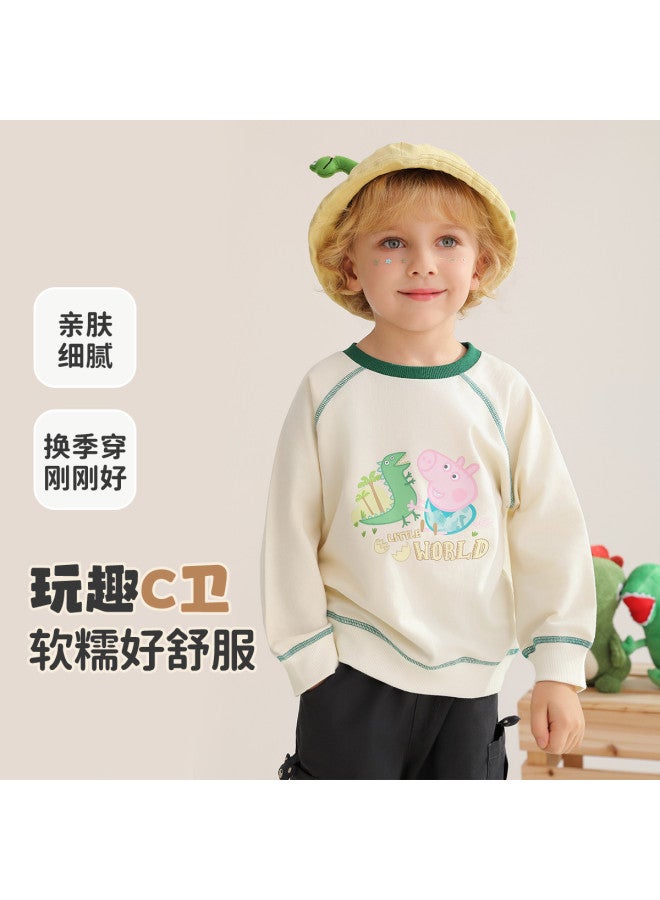 peppa Pig Spring Boys' Comfortable Pullover Hoodie - Stylish & Versatile Baby Hooded Sweatshirt - Image 2