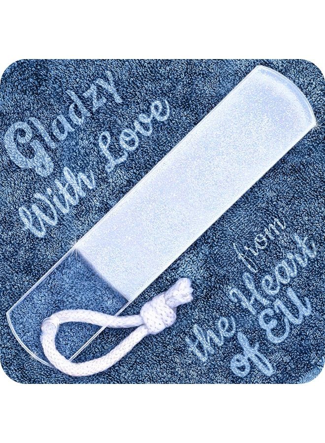 Genuine Czech Glass Foot File - Gentle Callus Remover, Pedicure & Spa Rough Skin Scrubber, Professional Toenail And Heels Care, Etched Different Grit Surface, EU Quality by Gladzy - Large Size