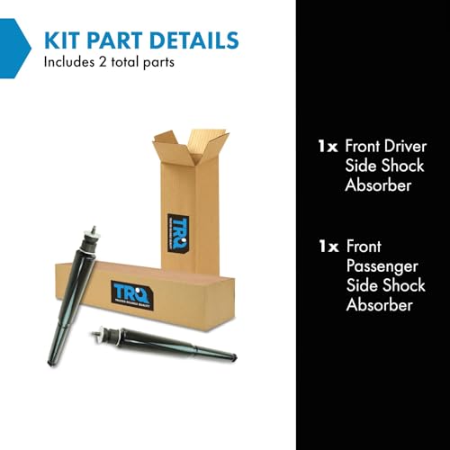 TRQ Front Shock Absorber Set Compatible with 2007-2017 Jeep Wrangler 2018 Wrangler JK - Image 2