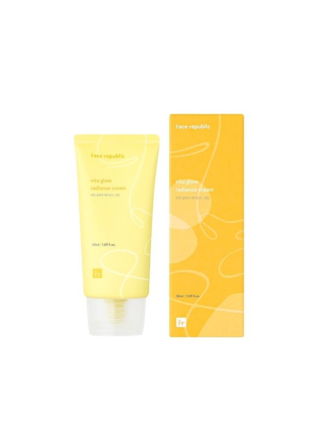 Face Republic Vita Glow Radiance Cream 50mL | 12 Vitamin Complex | Niacinamide 50,000ppm | Moisturizing | Silky Finish | No Artificial Fragrance | Cruelty-Free | Korean Skincare - Image 2