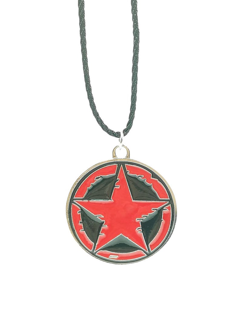 NMC Metal Red Star Car Pendant Easy Hang Mirror Decoration Chain 1 Pcs - Image 3
