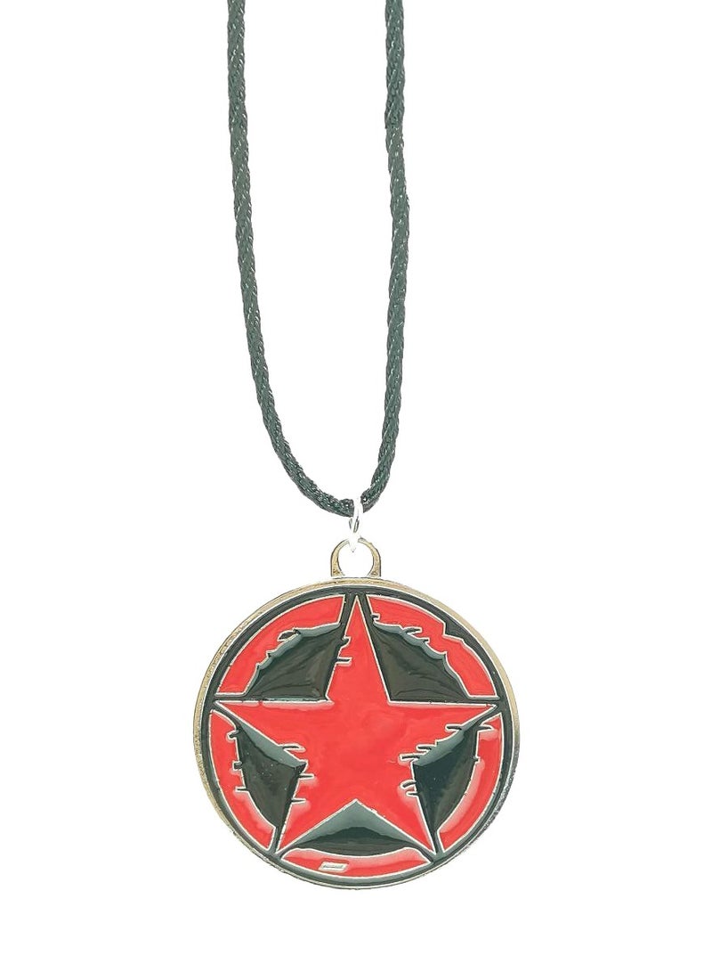 NMC Metal Red Star Car Pendant Easy Hang Mirror Decoration Chain 1 Pcs - Image 2