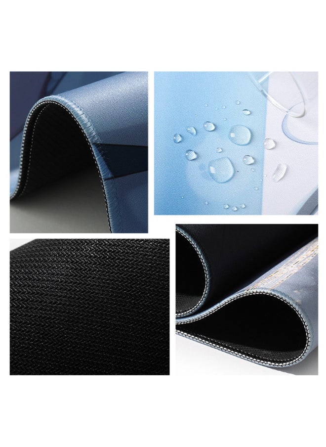 Generic - Which Ao Run Mouse Pad Super Large Lock Edge Non-slip Laptop Pad Large Ao C E-sports Keyboard Pad Table Mat-Colour:900*400*4mm-Pattern:Nezha Ao Run06 - Image 1