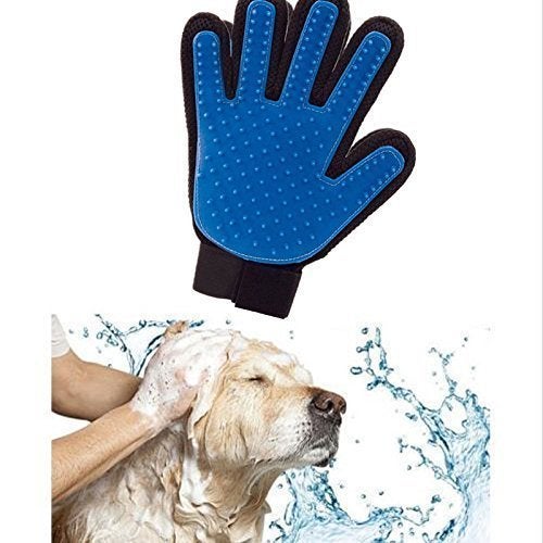 PICKVILL Efficient Pet Hair Remover Mitt Enhanced 5 Finger Design Gentle Brush Gloves for Dog and Cat with Long and Short Fur-Blue Color-Silicone - Image 5