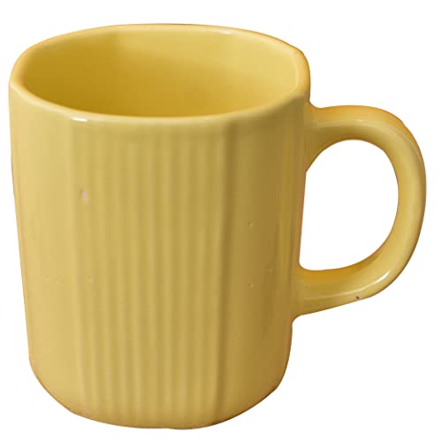 Kunhar Ceramic Coffee Mugs - 4 Piece, Lemon, 300ml - Image 3