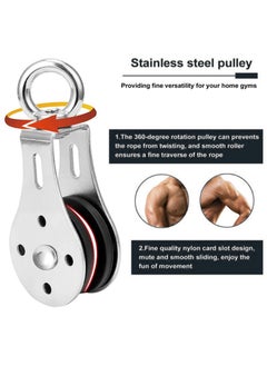ULHYC Fitness DIY Pulley Rope Arm Strength Tricep Pulley Cable Cord Accessory Fitness Kit Home Gym Equipment for LAT Pulls and Tricep Extensions  - Image 5