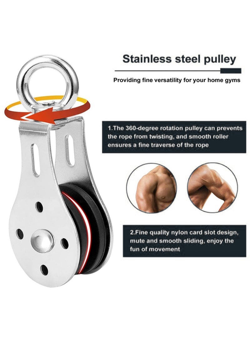Fitness DIY Pulley Rope Arm Strength Tricep Pulley Cable Cord Accessory Fitness Kit Home Gym Equipment for LAT Pulls and Tricep Extensions
