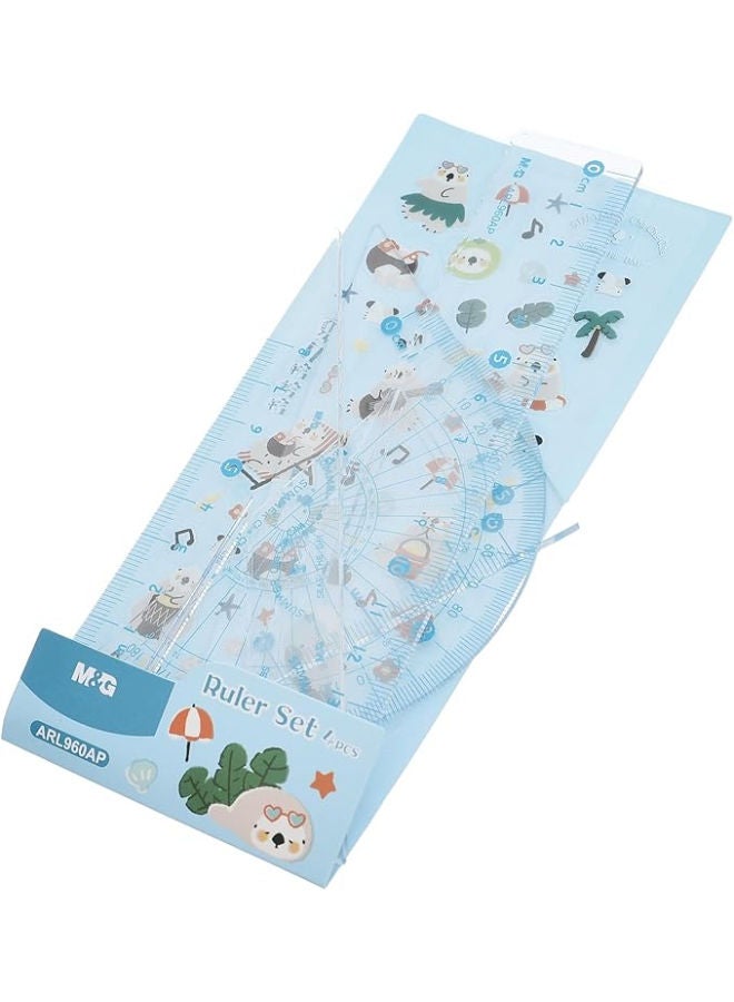 M&G Cha Cha Cha Geometrical Set, Fun Measuring Tools, Durable Plastic - Image 4