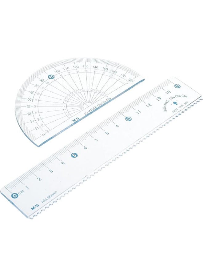 M&G Cha Cha Cha Geometrical Set, Fun Measuring Tools, Durable Plastic - Image 3