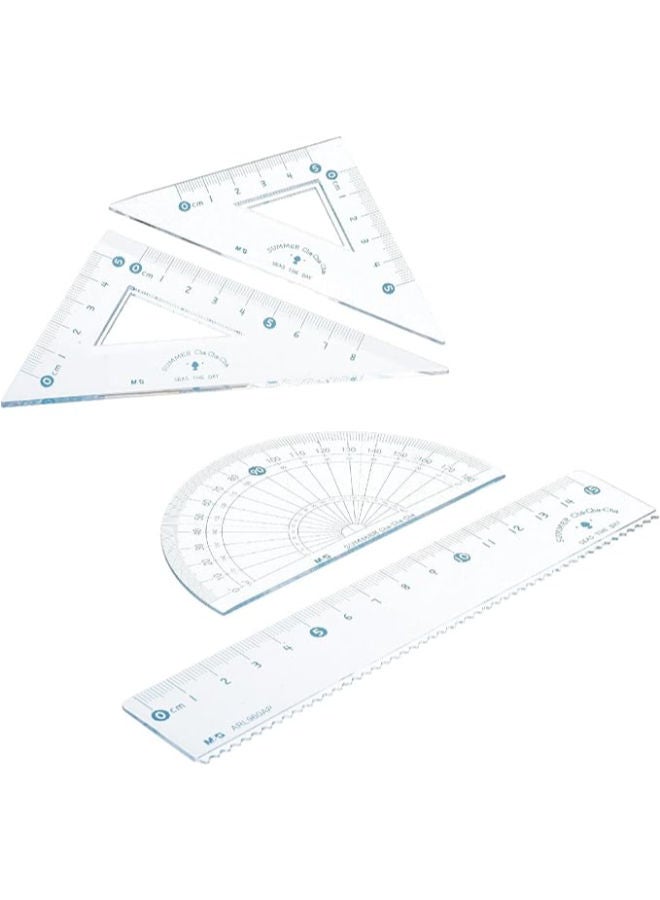 M&G Cha Cha Cha Geometrical Set, Fun Measuring Tools, Durable Plastic - Image 1