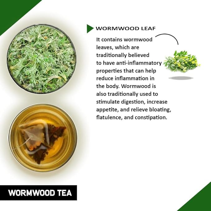 TEACURRY Wormwood Tea (100 Gram Loose) - Helps with Digestion, Ulcer and Liver Care - Premium Himalayan Artemisia - Image 2