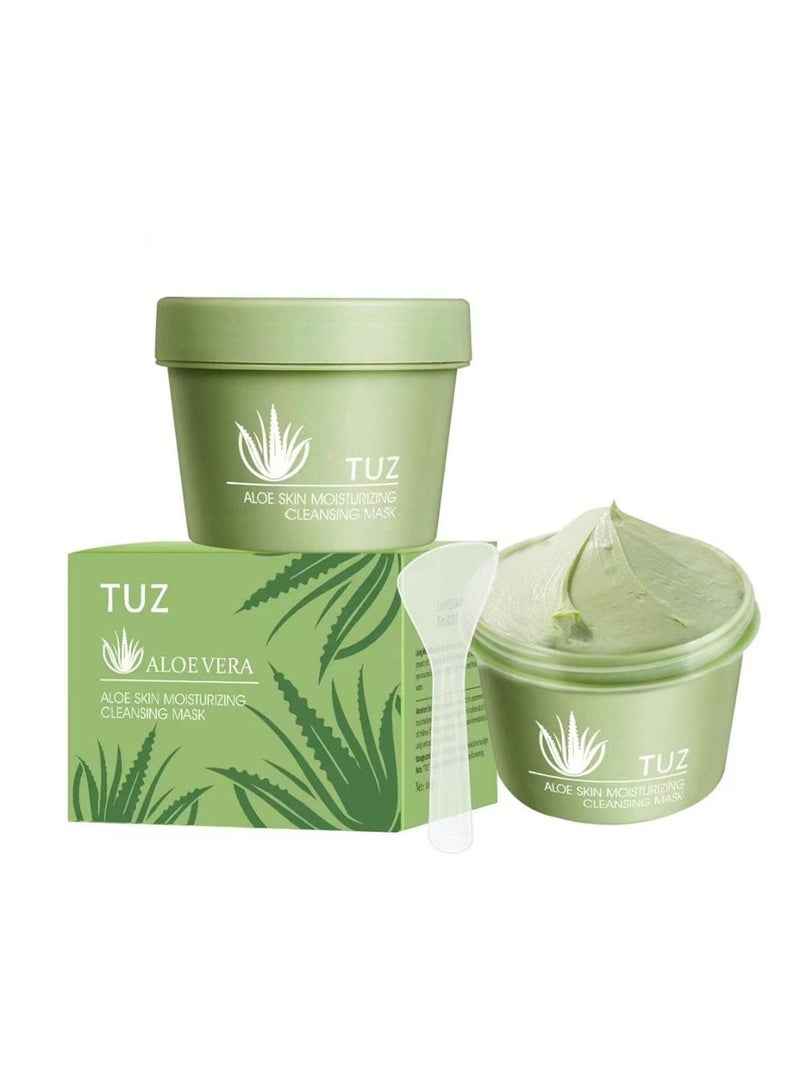 TUZ Aloe Facial Mask Cleansing Mud Mask Cream Nourishing Pore Soothing Moisturizing Skin Care - Image 1