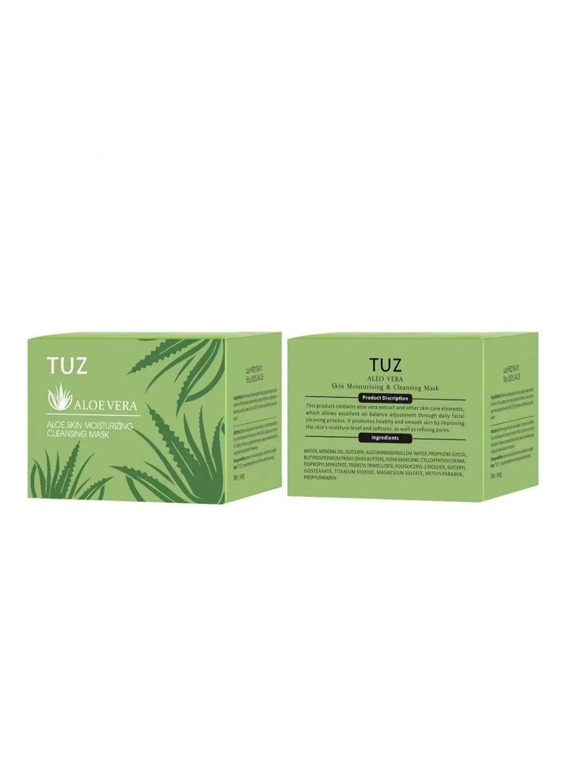 TUZ Aloe Facial Mask Cleansing Mud Mask Cream Nourishing Pore Soothing Moisturizing Skin Care - Image 2