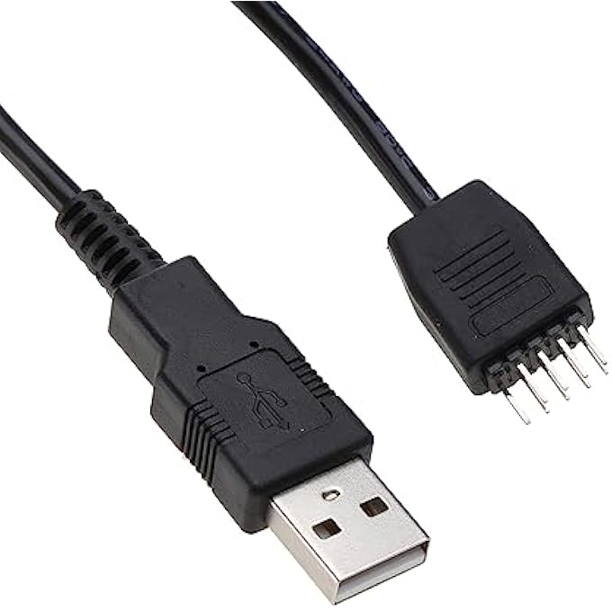 rayihni 9 PIN USB HEADER MALE 1 TO 1 MALE EXTENSION SPLITTER CABLE CONNECTOR ADAPTER (MALE TO MALE - Image 3