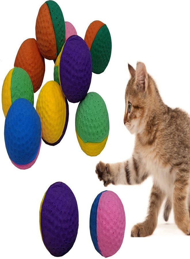 SHUYUE 12 Pack Pet Ball Foam Sponge Cat Toy Soft Bouncy Noise Free (12pcs Pet Foam Sponge) - Image 1